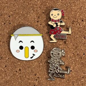 Disney Aloha Pin Set - White, Silver, Red